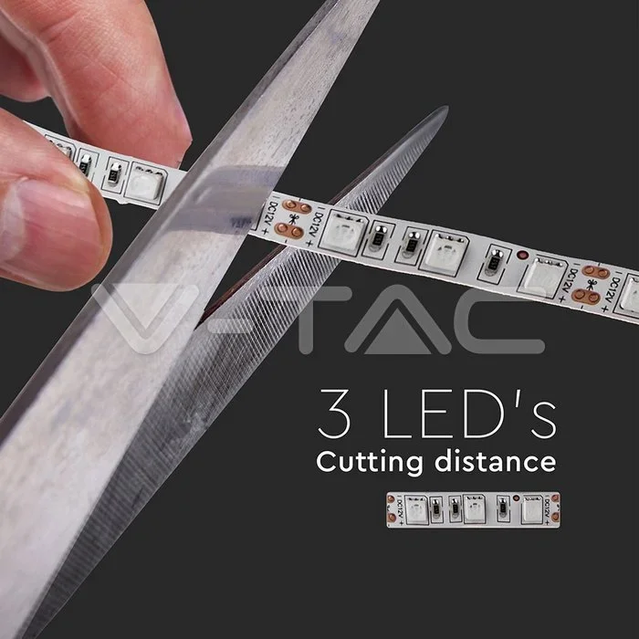 LED Strip 5 meter, 9W/m, 4000K Daglichtwit, IP20, 12V