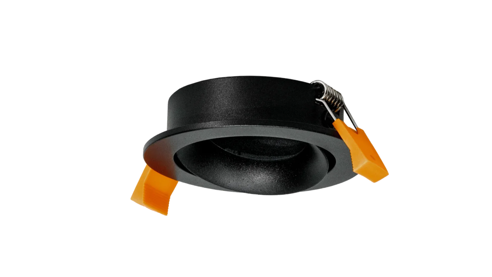 LED Inbouwspot Armatuur Set, Ø85xH22 mm, Rond, Kantelbaar 30°, Mat Zwart, 6 stuks