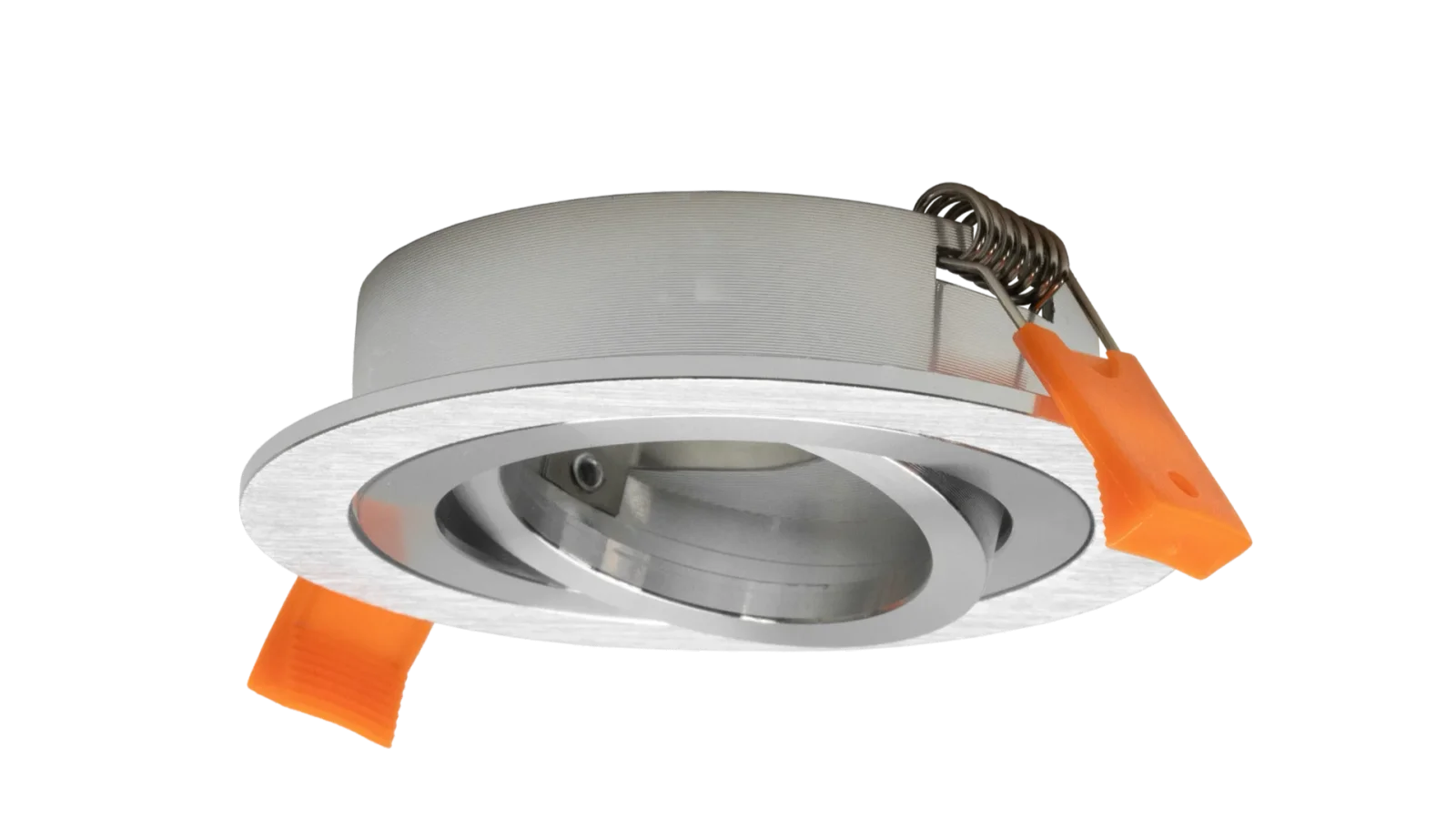 LED GU10 Inbouwspot Armatuur Set, Ø92xH25 mm, Boorgat Ø80 mm, Zilvergrijs RVS, 6 stuks