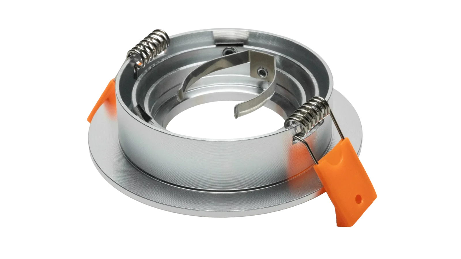 LED GU10 Inbouwspot Armatuur Set, Ø92xH25 mm, Boorgat Ø80 mm, Zilvergrijs RVS, 6 stuks