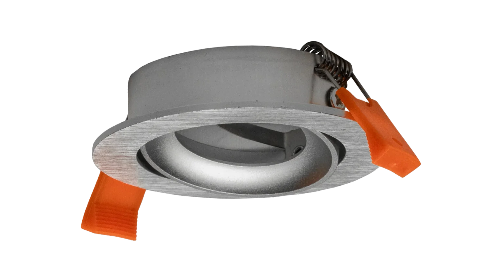 LED Inbouwspot Armatuur Set, Ø81xH24 mm, Kantelbaar, Geborsteld Aluminium, 6 stuks