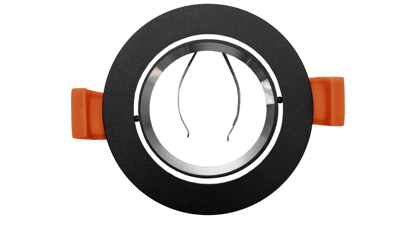 LED GU10 Inbouwspot Armatuur Set, Ø81xH24 mm, Kantelbaar, Mat Zwart en Zilver, 6 stuks