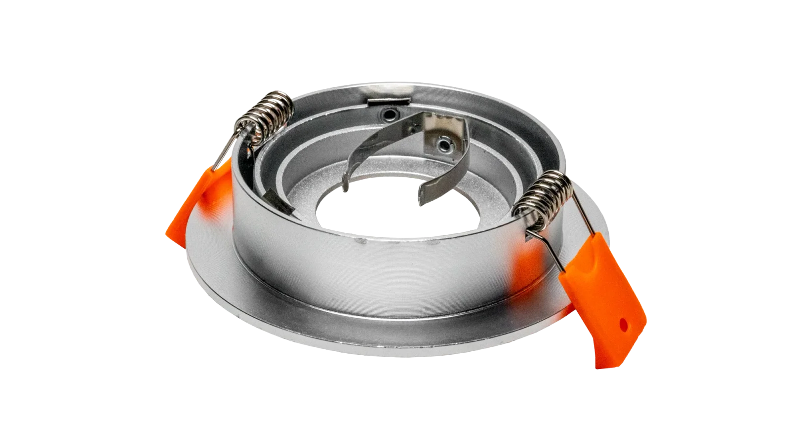 LED GU10 Inbouwspot Armatuur Set, Ø92xH23 mm, Kantelbaar, Geborsteld Aluminium en Zilver, 6 stuks