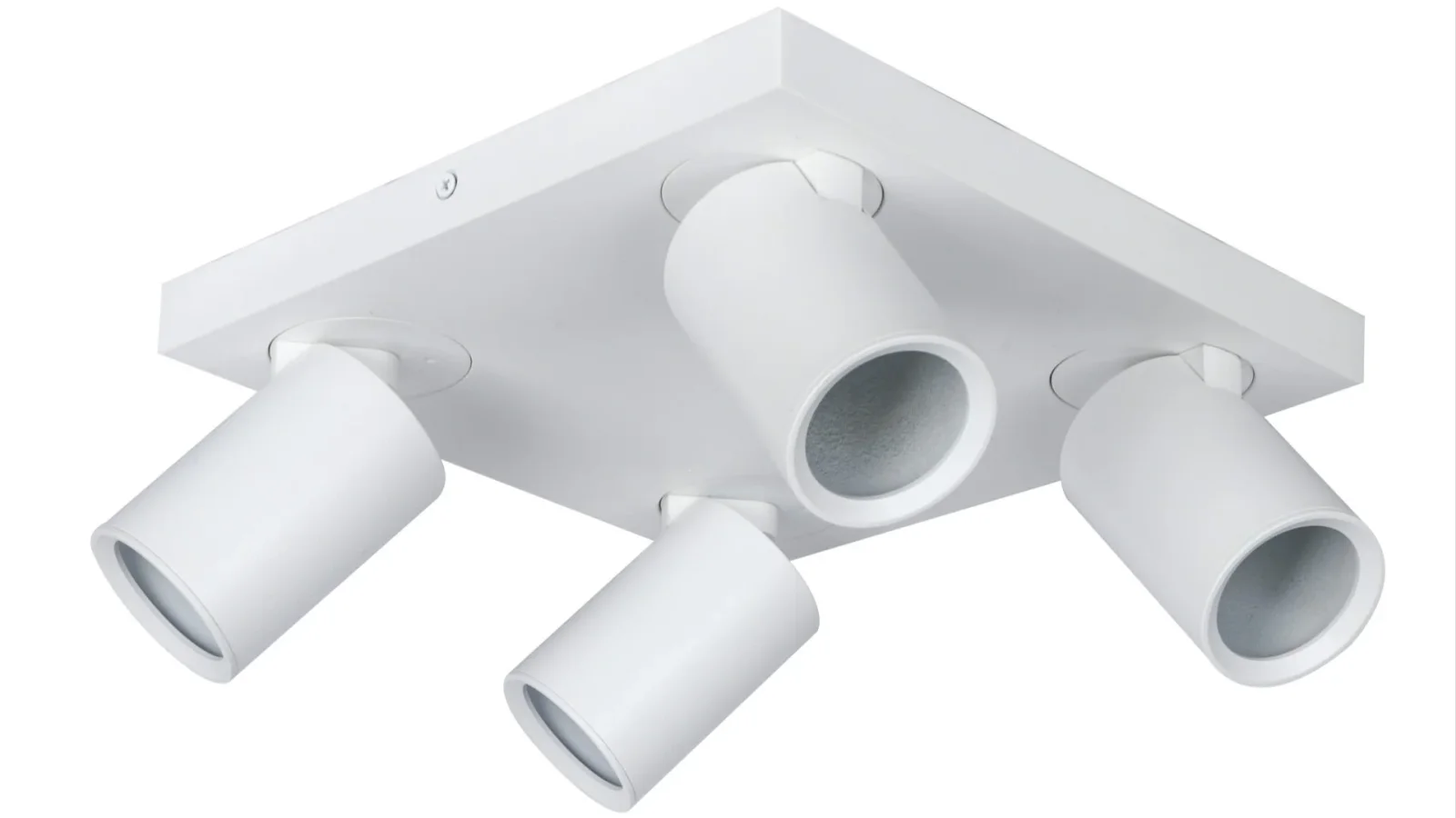 LED Plafondspot vierkant NOVA4 S, 4-Lichts, Kantelbaar, GU10, Wit
