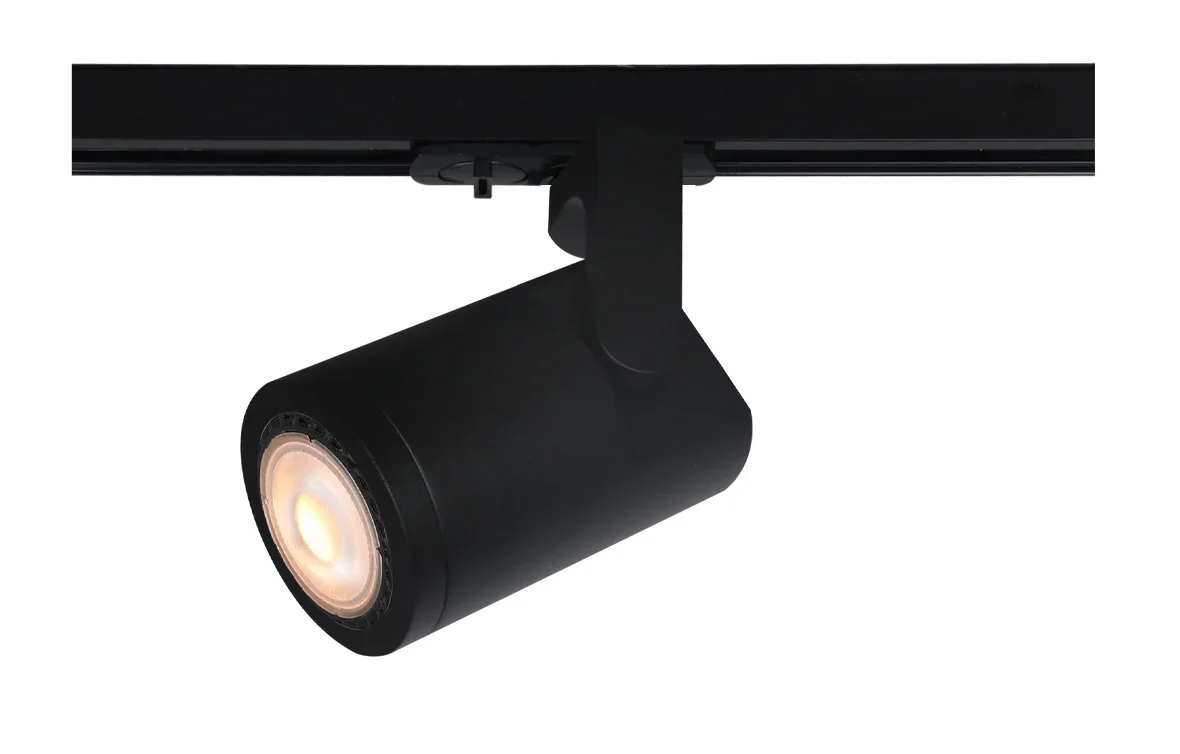 1-Fase LED Railspot, GU10, IP20, Ø60x90 mm, Zwart