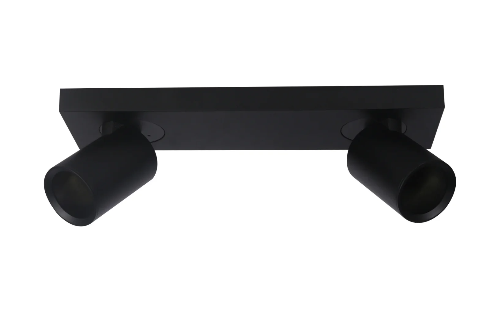 Plafondspot NOVA2 S, Rechthoekig, 2-Lichts, Kantelbaar, GU10, Zwart