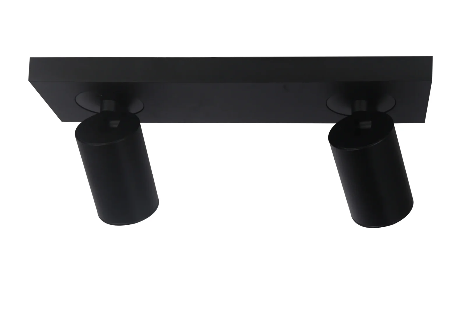 Plafondspot NOVA2 S, Rechthoekig, 2-Lichts, Kantelbaar, GU10, Zwart