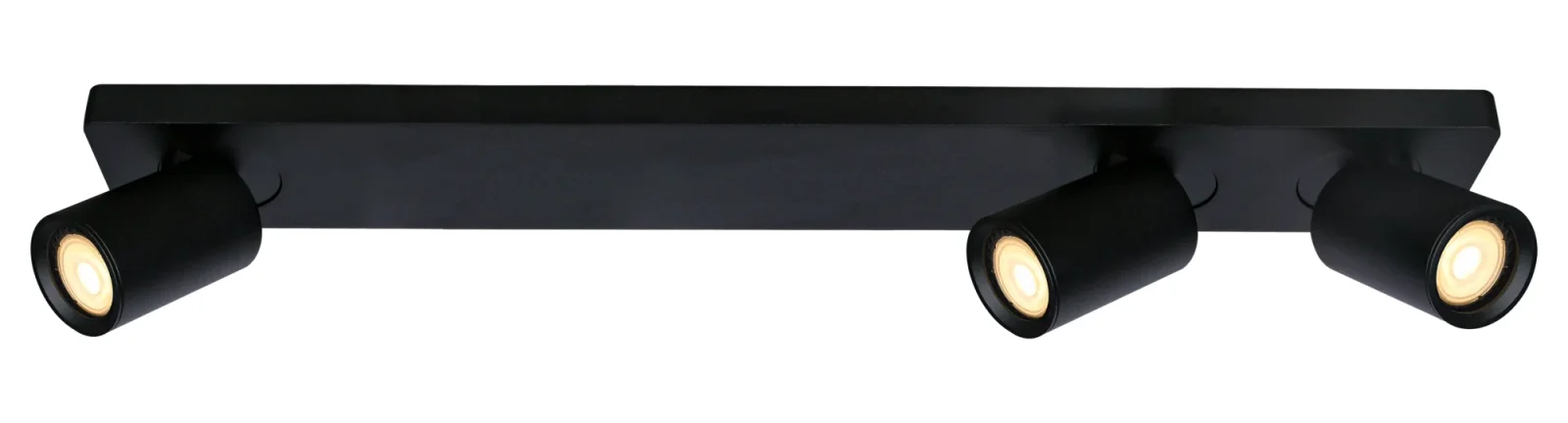 Plafondspot NOVA3 L, Rechthoekig, 3-Lichts, GU10, IP20, Zwart