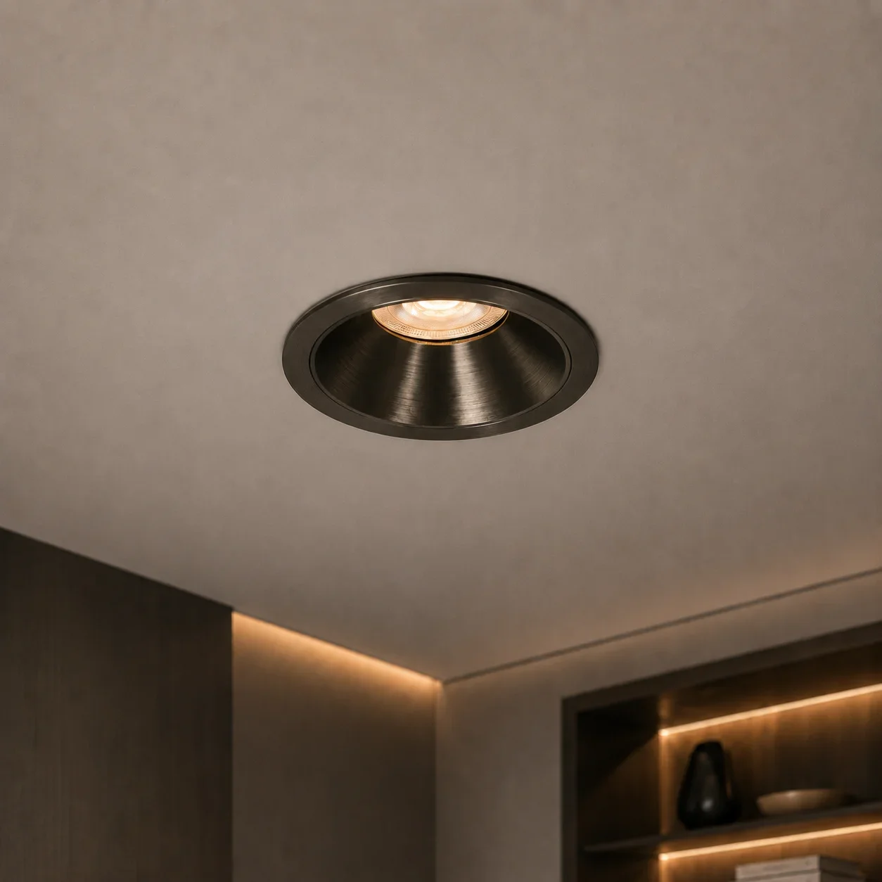 LED GU10 Inbouwspot Armatuur, DAZZLE, Brons, IP20