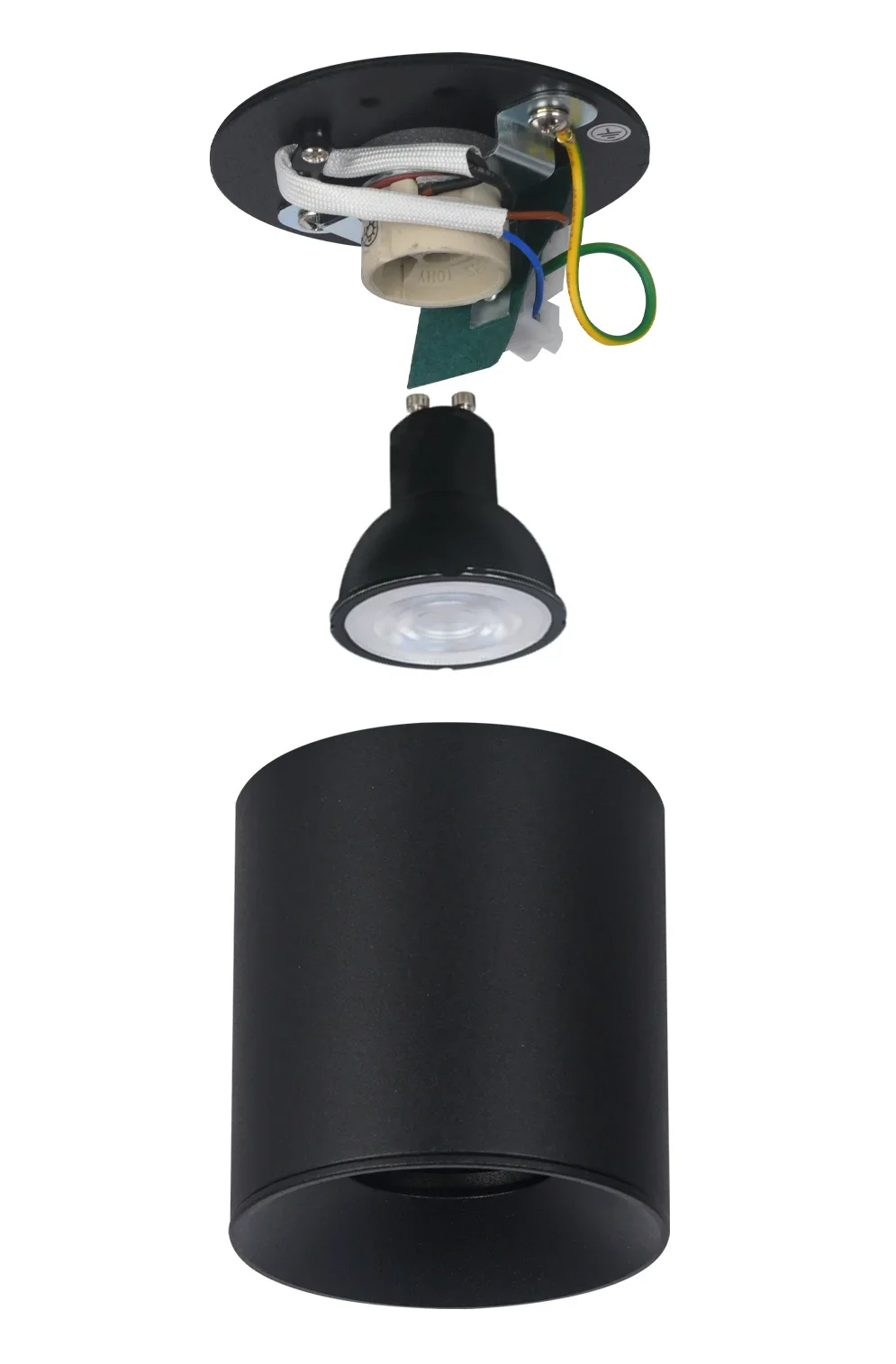 Plafondspot FACE, Rond, GU10, IP20, Zwart