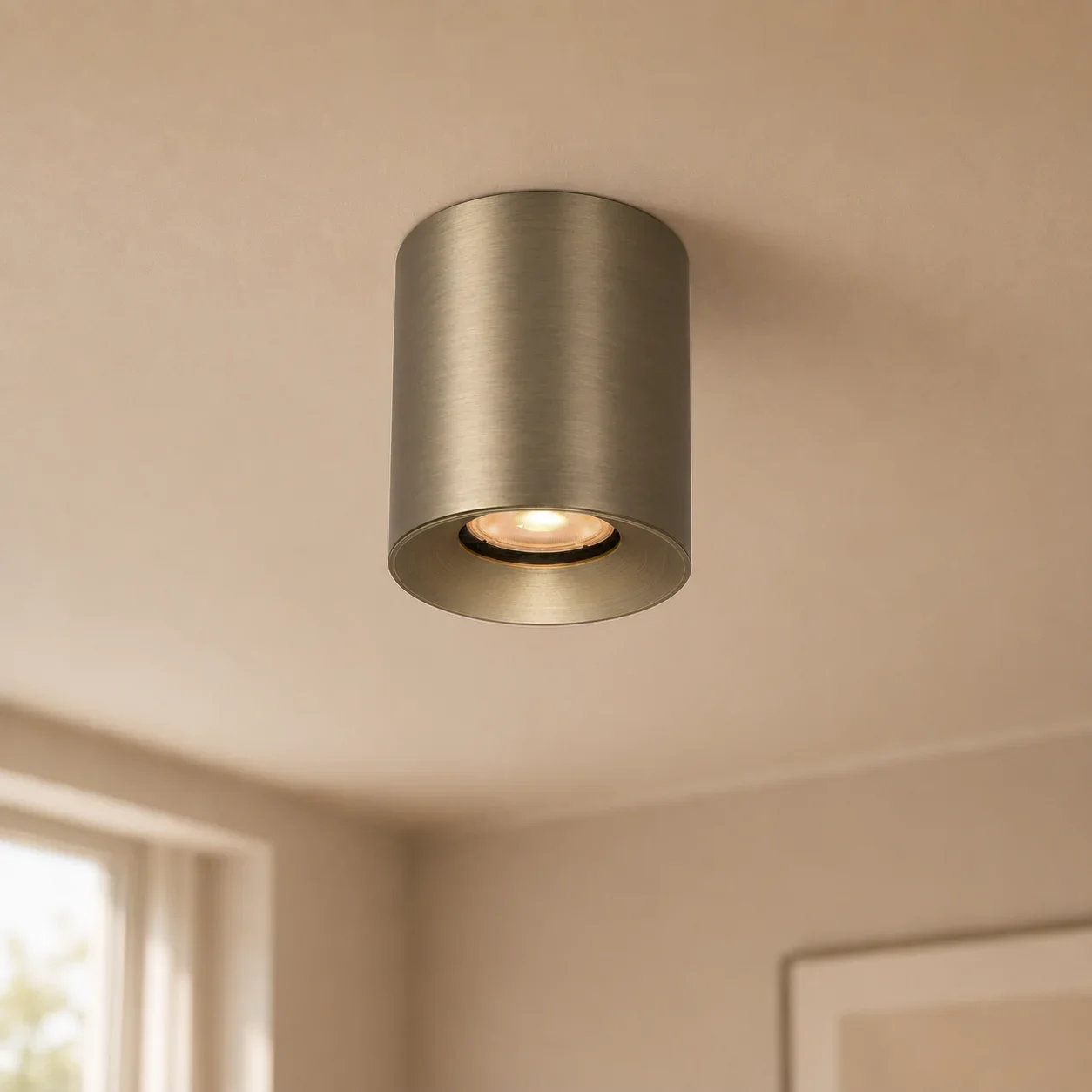Plafondspot FACE, Rond, GU10, IP20, Antiek Brons