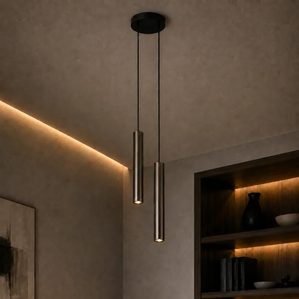 Hanglamp HOLA FIX, Brons, H400 mm, Ø56 mm, IP20