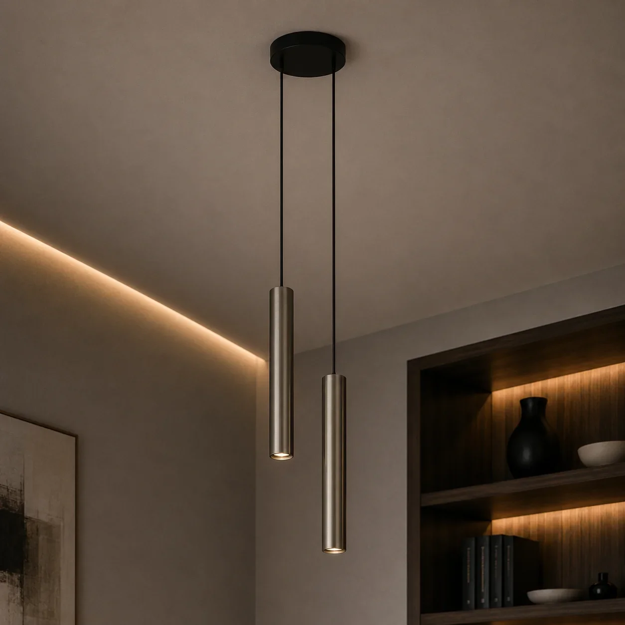 Hanglamp HOLA GRID FIX, Antiek Brons, IP20