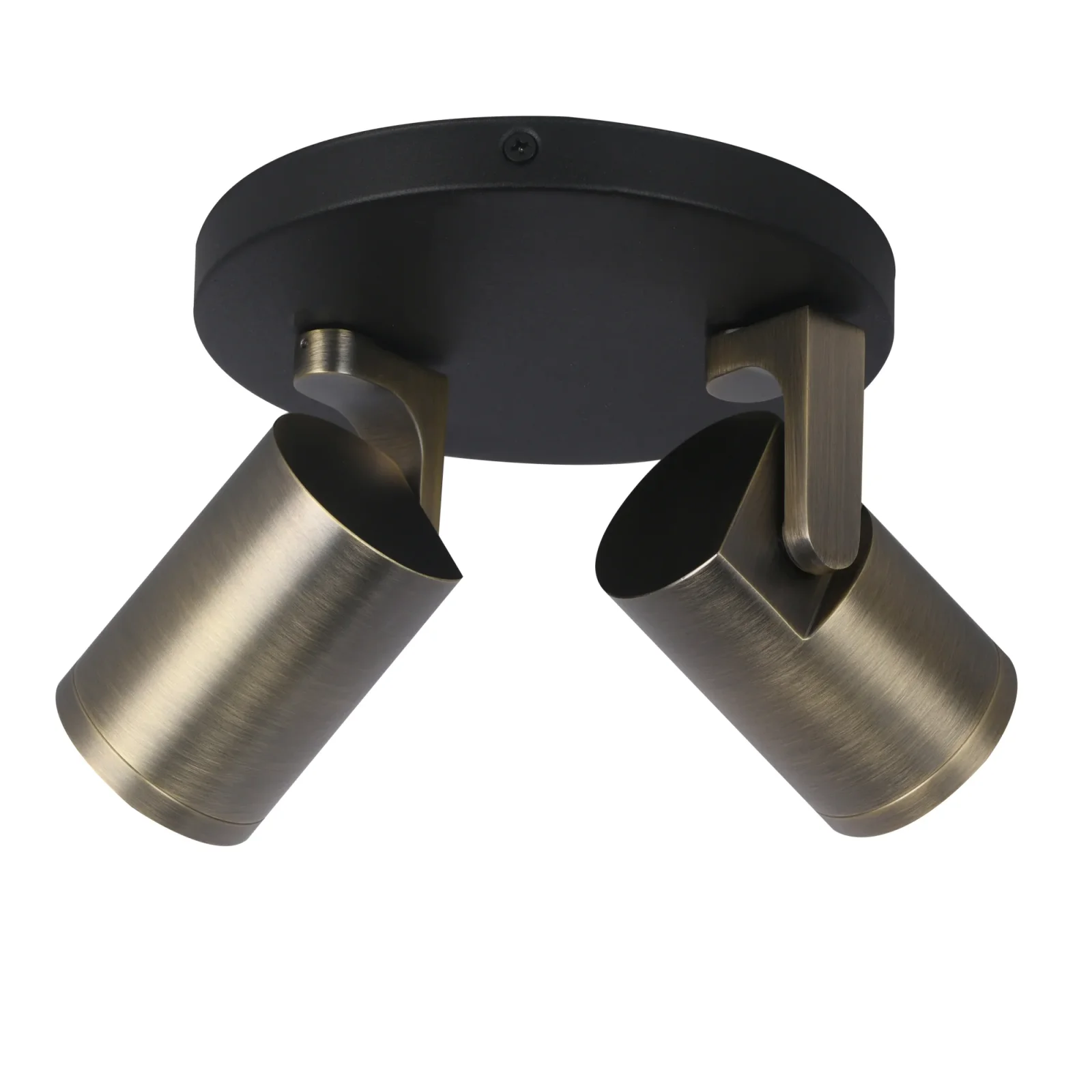Plafondspot SOLO2, Rond, 2-Lichts, Kantelbaar, GU10, IP20, Antiek Brons