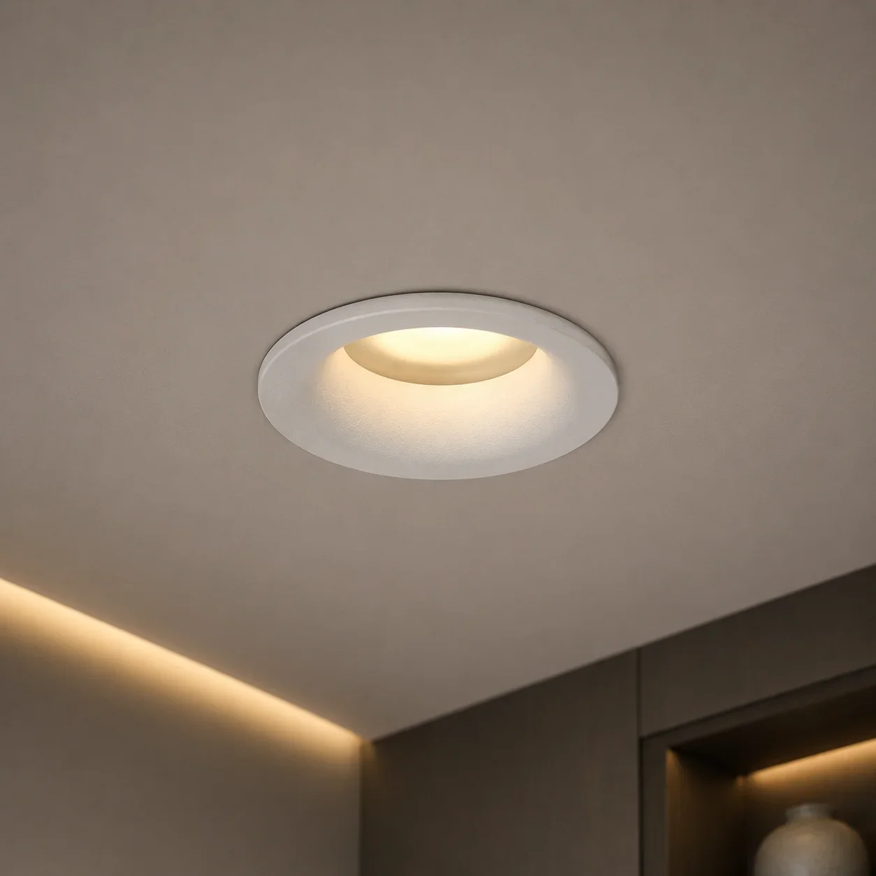 LED GU10 Inbouwspot Armatuur, DAZZLE IP, Wit, IP44