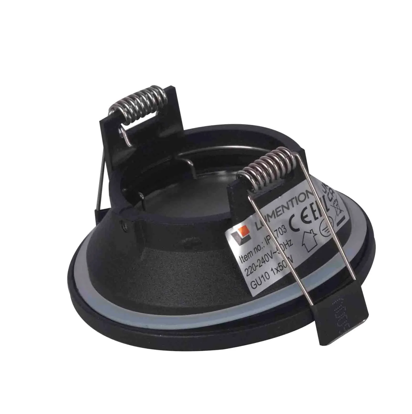 LED GU10 Inbouwspot Armatuur, DAZZLE IP, Zwart, IP44