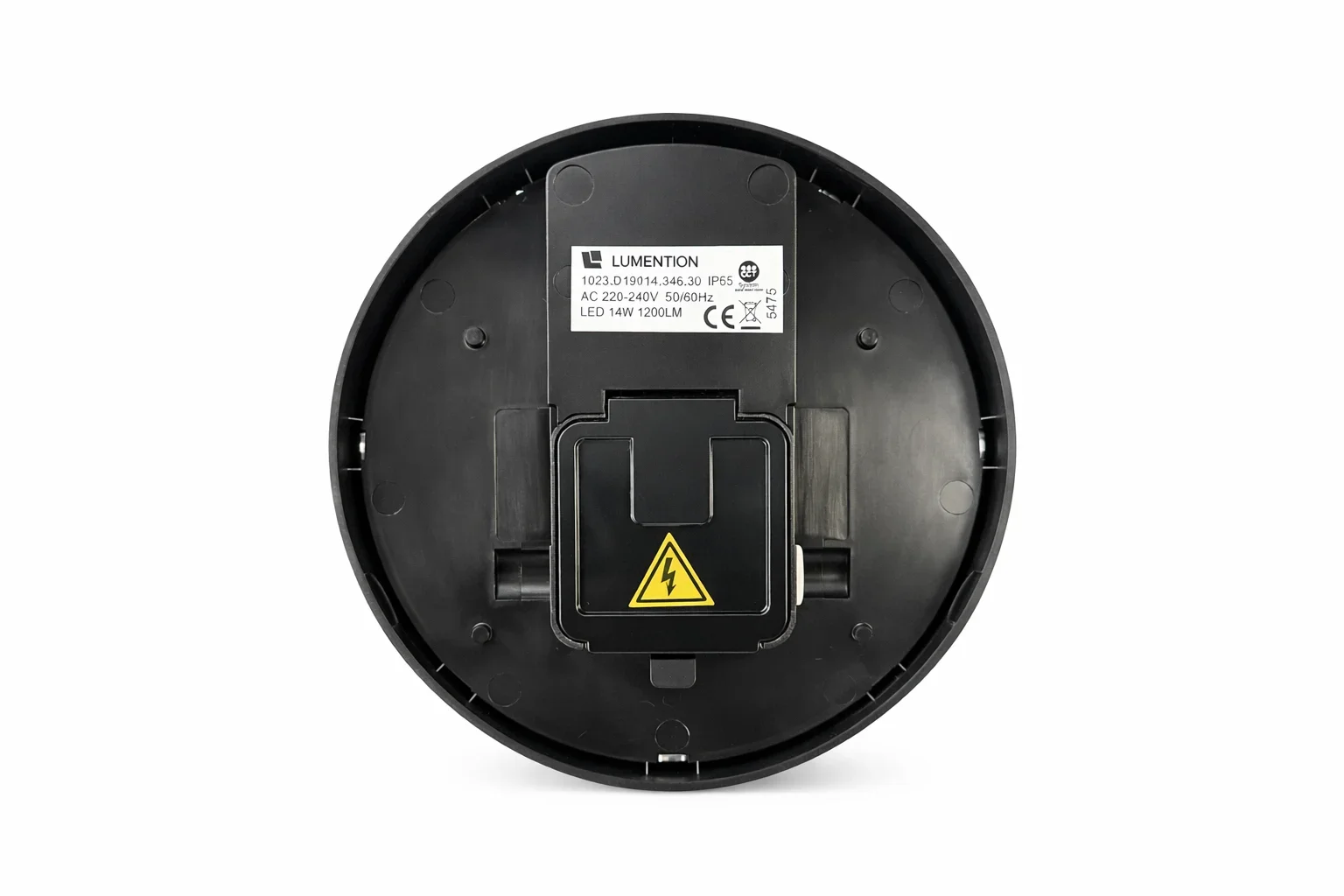 LED Plafondlamp, 14W, 1200 lumen, Ø19 cm, CCT 3000K-4000K-6500K, IP54, Zwart