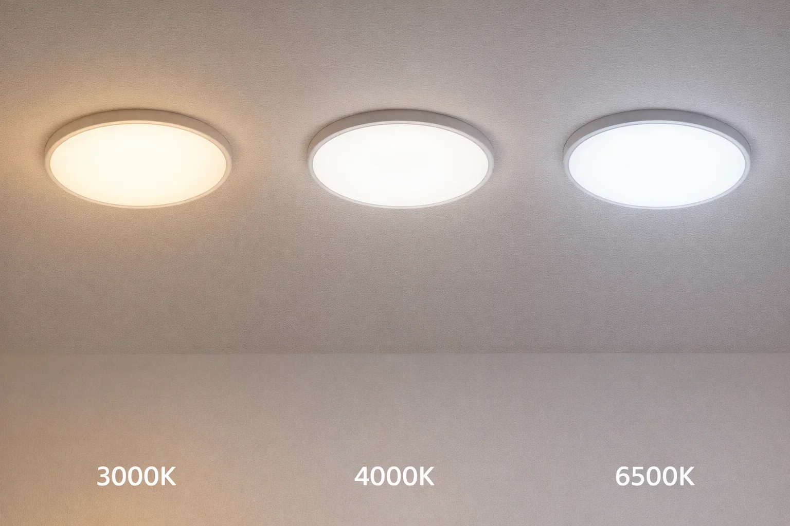 LED Plafondlamp, 15W, 1350 lumen, Ø22 cm, CCT 3000K-4000K-6500K, IP54, Wit