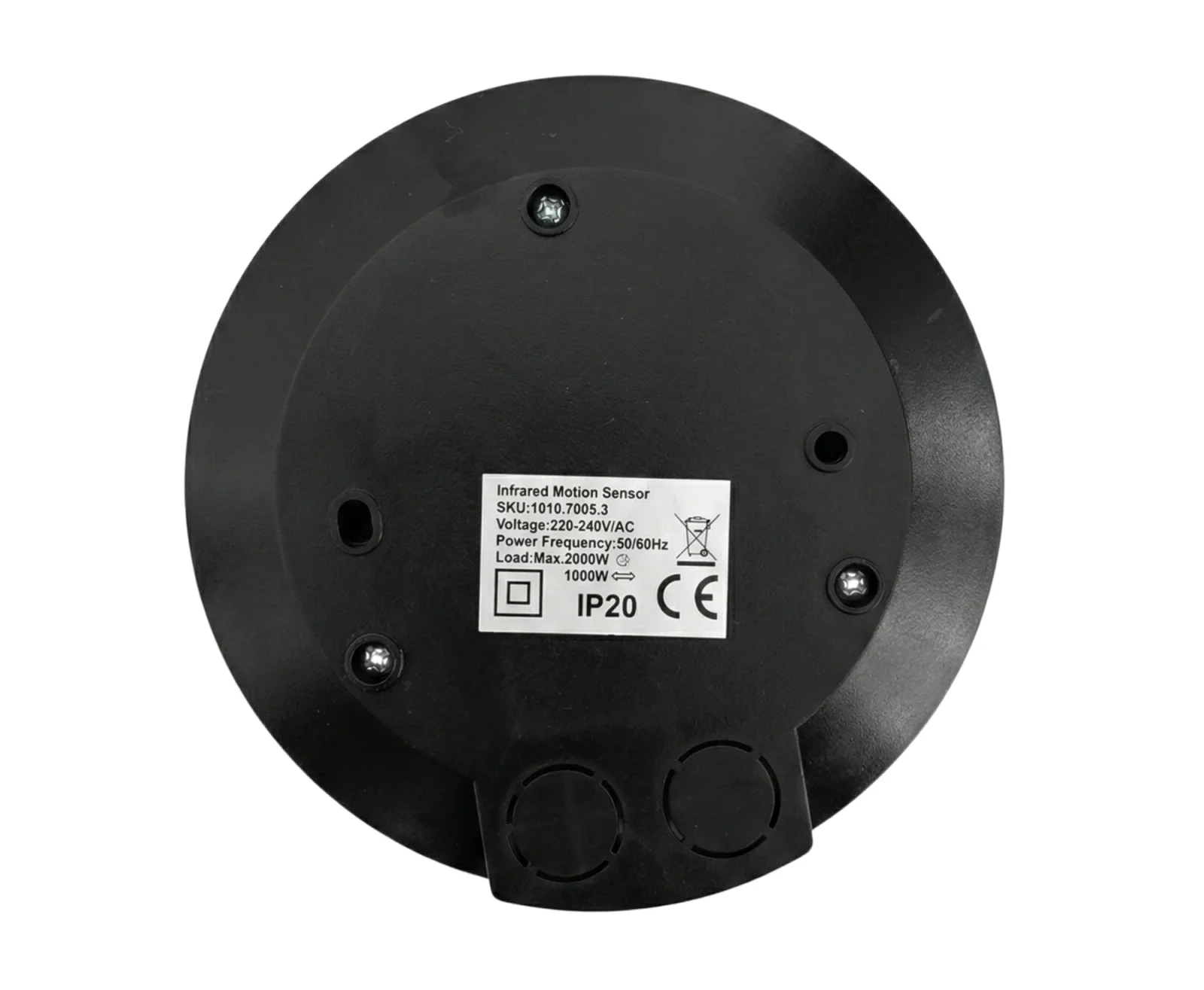 Infrarood Bewegingsmelder, Opbouw, Max. 1000W, IP20, Zwart