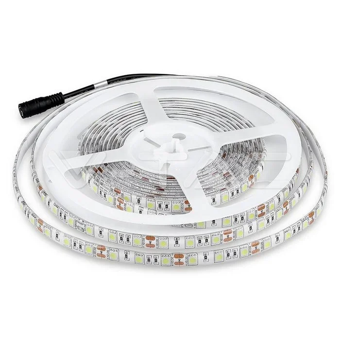 LED Strip 5 meter, 10W/m, 6400K Helder wit, IP65, 12V