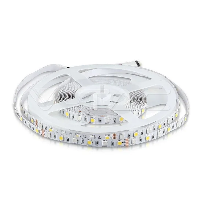 LED Strip 5 meter, 10.8W/m, 6400K Helder wit, IP20, 12V