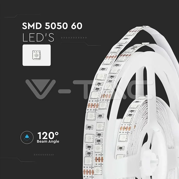 LED Strip 5 meter, Blauw, 11W/m, IP20, 12V
