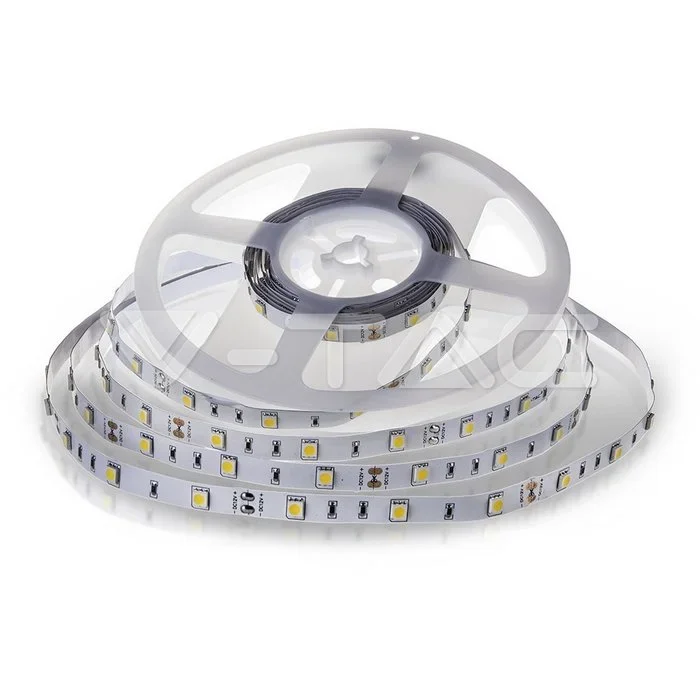 LED Strip 5 meter, 6400K Helder wit, IP20, 12V