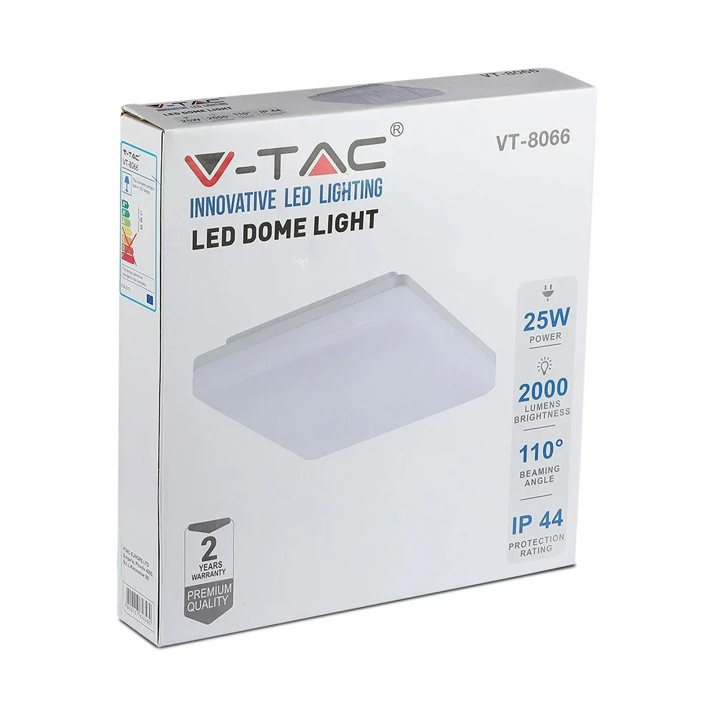 LED Plafondlamp, 25W, 3000K, Vierkant