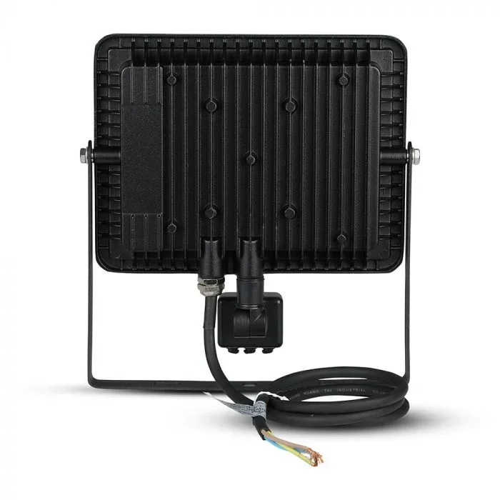 LED Breedstraler, 50W, SMD, PIR Sensor, Samsung LED Chip, 6400K, Zwarte Behuizing