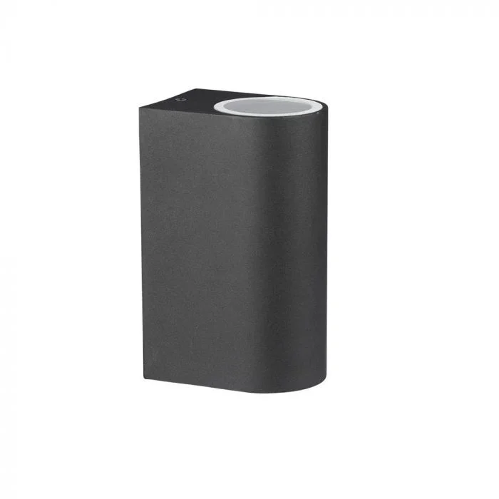 Wandlamp GU10, Rond, Zwart Aluminium, IP44