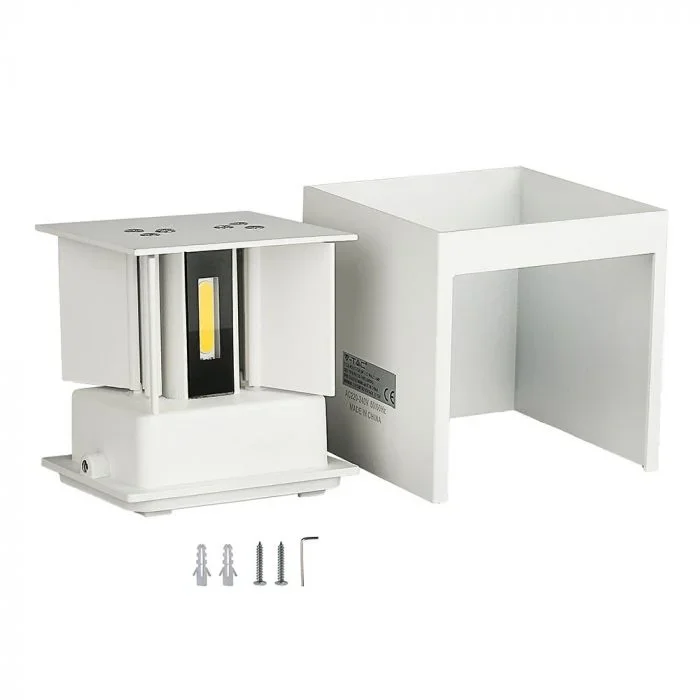LED Wandlamp, 5W, Vierkant, Wit, 3000K Warm Wit