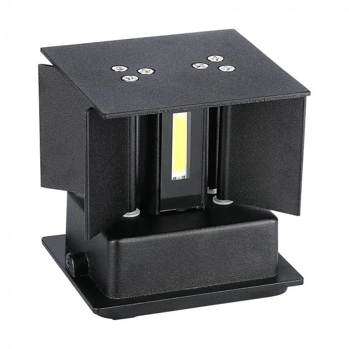 LED Wandlamp, 5W, Vierkant, Zwart, 4000K Neutraal Wit