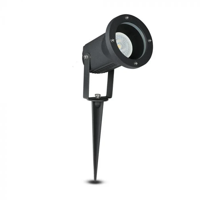 GU10 Prikspot, Aluminium, Zwart, IP44