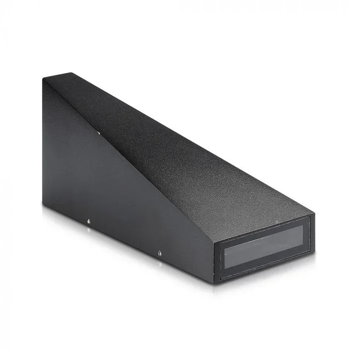 LED Up-Down Wandlamp, 6W, Zwart, 3000K Warm Wit