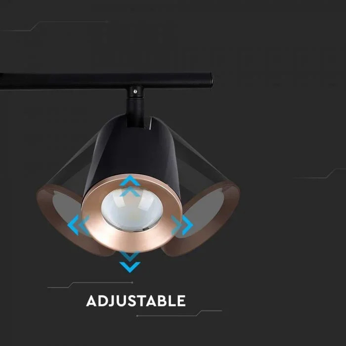LED Plafondlamp, 12W, 2-Lichts, 3000K Warm Wit, Zwart