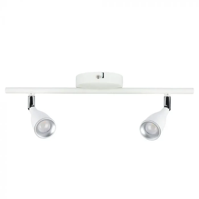 LED Plafondlamp, 9W, 2-Kops, Wit, 3000K Warm Wit