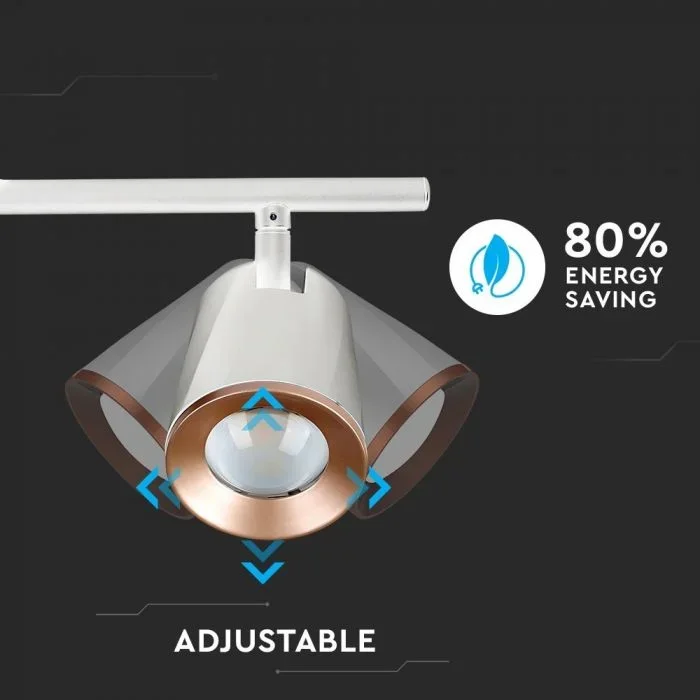 LED Plafondlamp, 12W, 2-Kops, Wit, 3000K Warm Wit