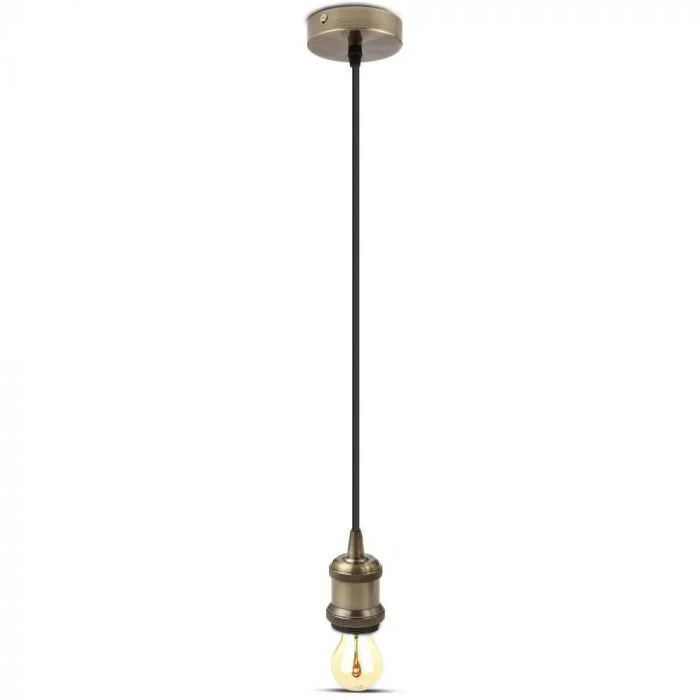 Metalen Hanglamp, E27, Brons