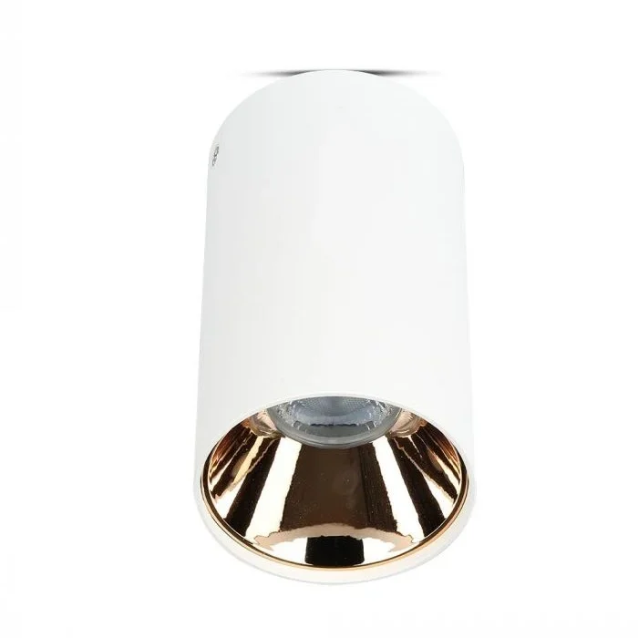 V-TAC GU10 Armatuur, Rond, Wit, Roségoud