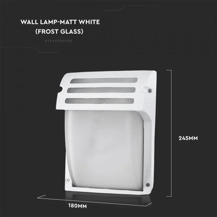 Wandlamp, E27, Mat Wit, Frosted Glas