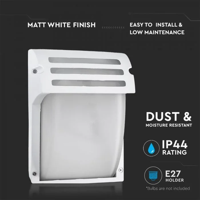 Wandlamp, E27, Mat Wit, Frosted Glas