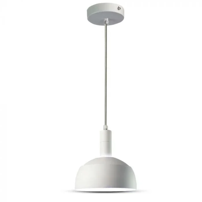 Hanglampfitting met Aluminium Lampenkap, Wit