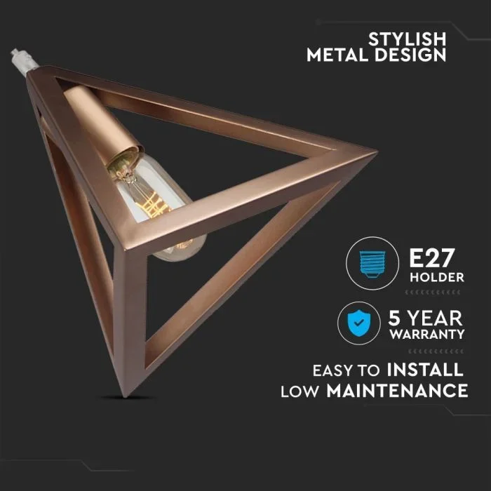 Hanglamp, E27, Champagne Goud
