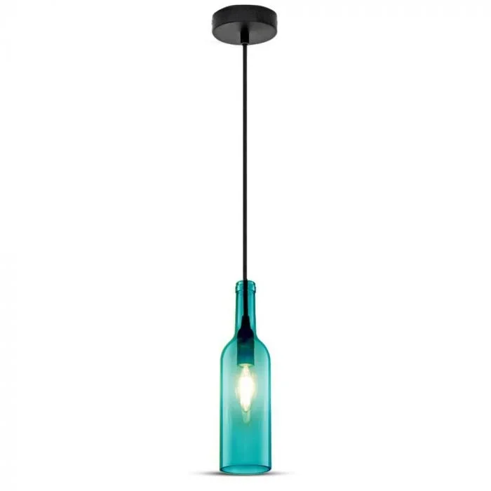 Fles Hanglamp, E14, Blauw