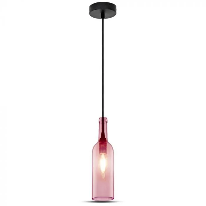 Fles Hanglamp, E14, Roze