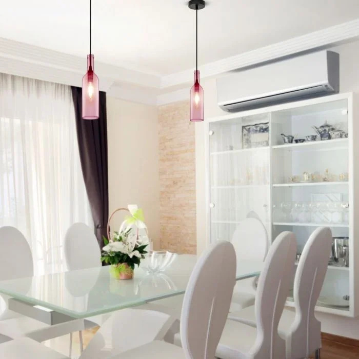 Fles Hanglamp, E14, Roze