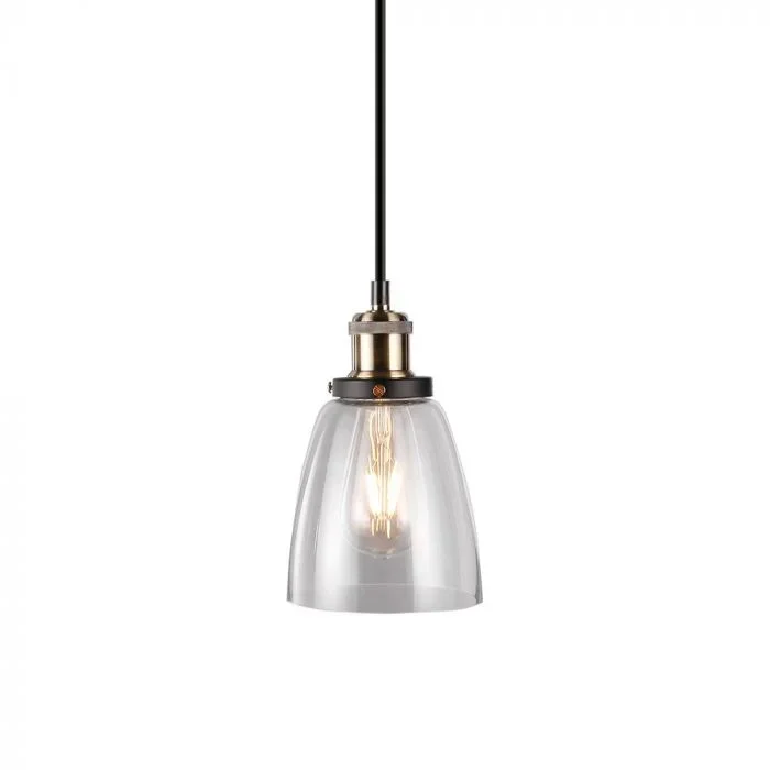 Glas Hanglamp, E27, Transparant