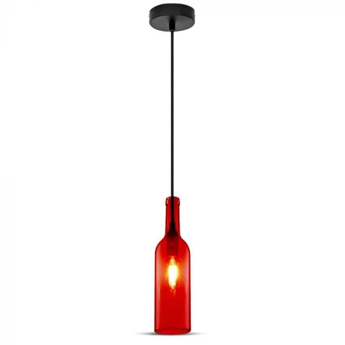 Fles Hanglamp, E14, Rood