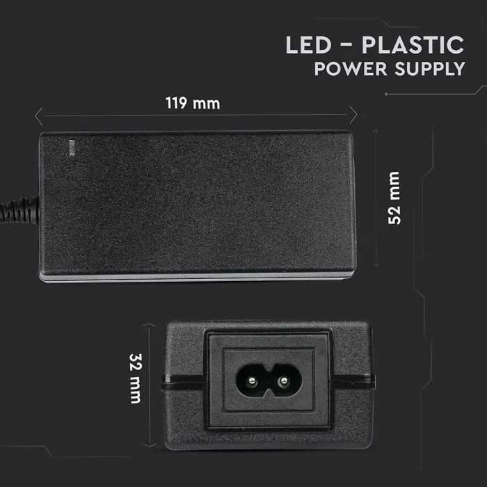 LED Voedingsadapter, 60W, 12V, 5A, IP44