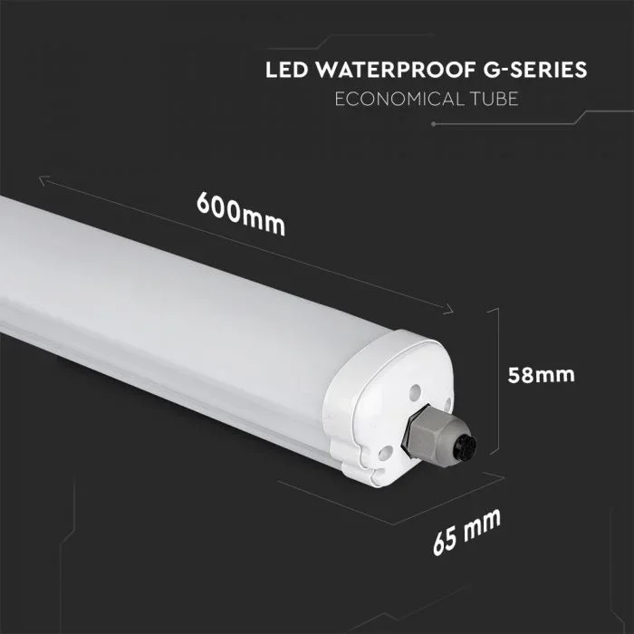 LED Waterdicht Armatuur, 18W, G-Series, 60cm, 6400K Koud Wit